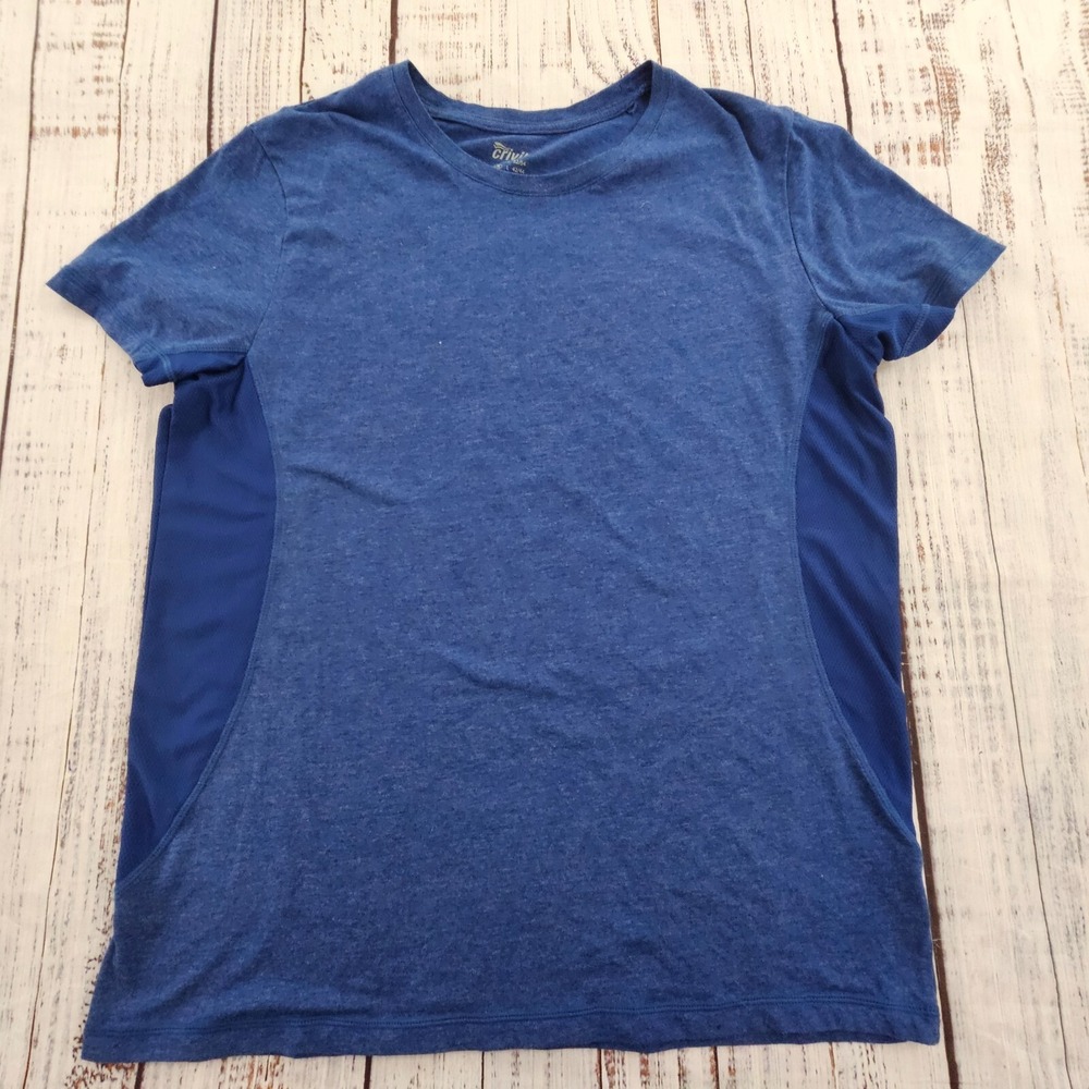 Crivit Blue Short Sleeve Cotton Blend T-Shirt Men's L